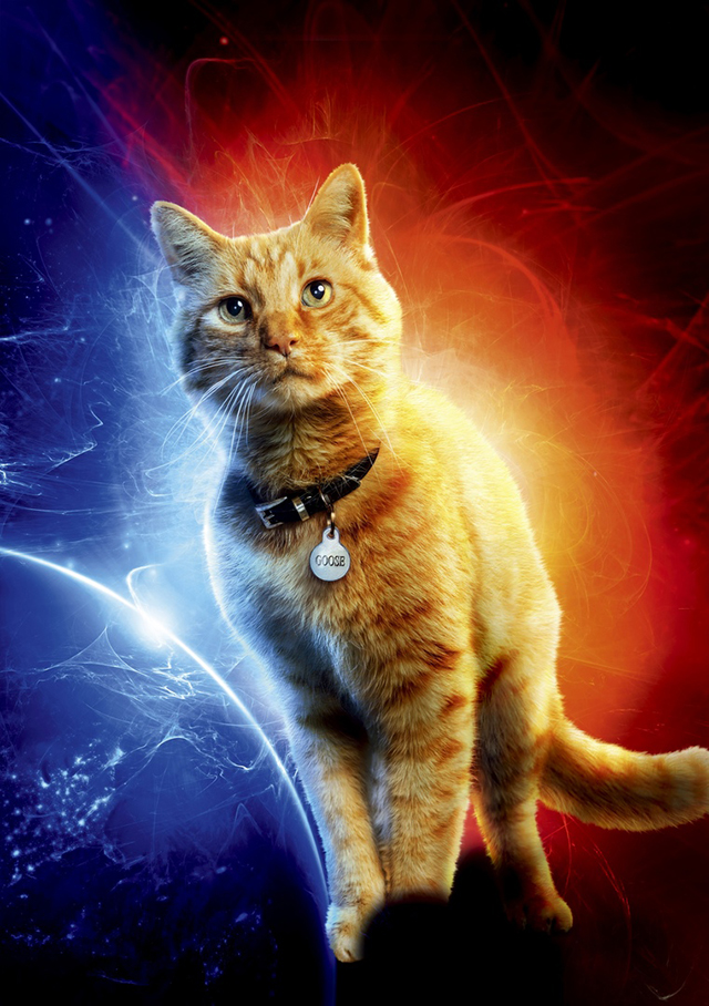 cat Flerken Goose in Captain Marvel movie poster