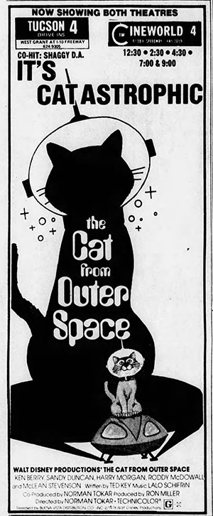Cat From Outer Space - newspaper ad