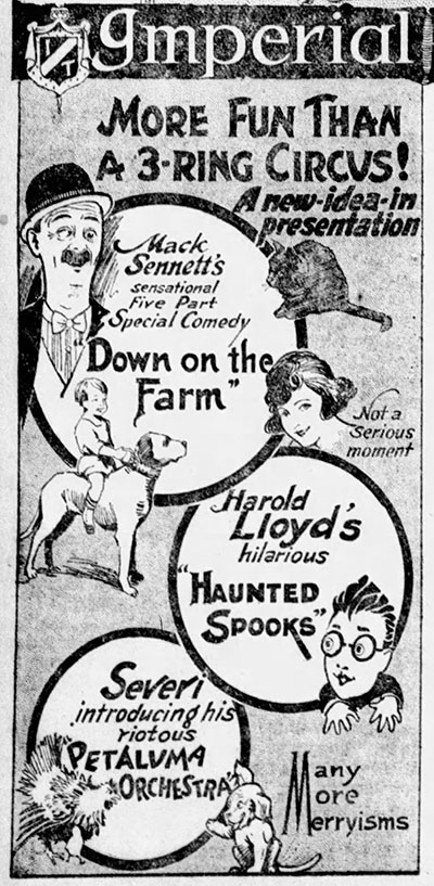 newspaper ad for Down on the Farm with Pepper the cat