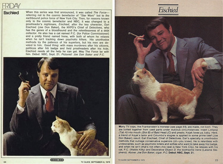 U.S. and Canadian TV Guide preview pages for Eischied