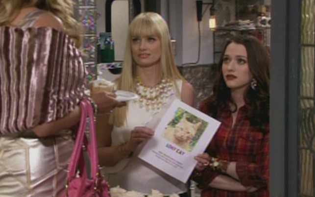 2 Broke Girls - And the Kitty Kitty Spank Spank girls with missing cat flyer