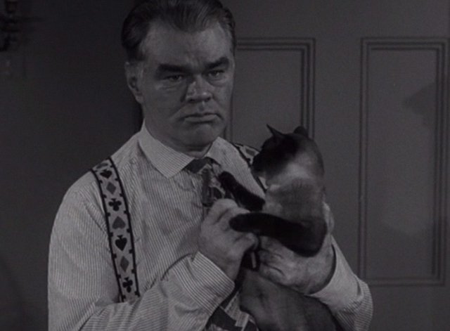 Alfred Hitchcock Presents - The Big Switch - Dunleavy George Matthews gun and Siamese cat Schultz