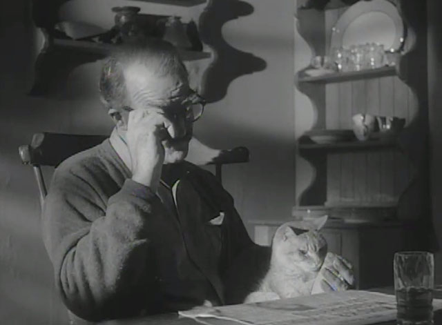 Alfred Hitchcock Hour - An Unlocked Window - ginger tabby cat Gus sitting on lap of Sam E.J. Andre