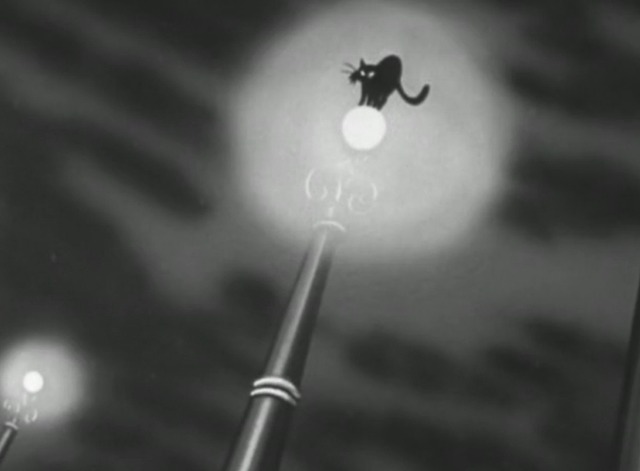 Astro Boy - The Mysterious Cat Mimi on top of lamppost