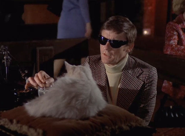 Barnaby Jones - See Some Evil, Do Some Evil - longhair white cat on piano with Stanley Lambert Roddy McDowall