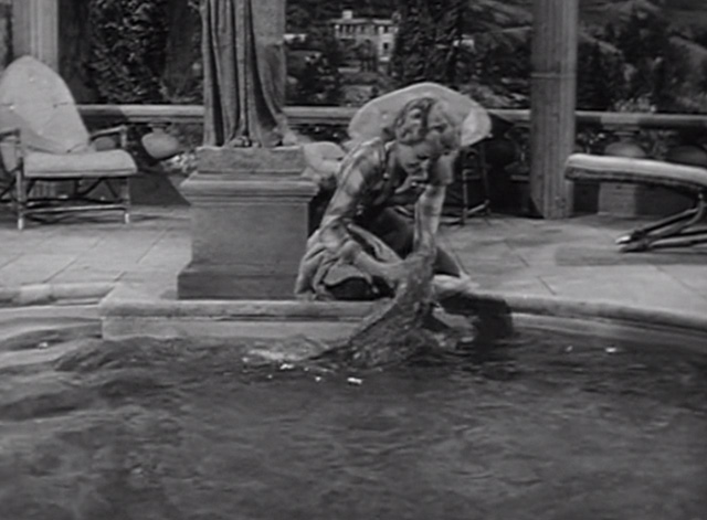 The Beverly Hillbillies - Jethro's Friend - Elly May Donna Douglas helps Rusty cat Orangey out of swimming pool