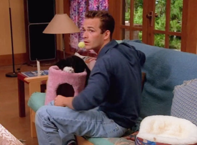 Beverly Hills 90210 - Gypsies, Cramps and Fleas - black kitten Trouble playing with Dylan Luke Perry