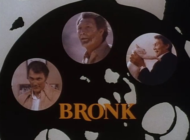 Bronk - Alex Bronkov Jack Palance holding white longhair cat Yankee during opening theme