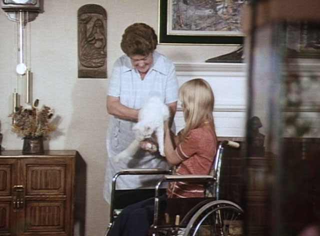Bronk - Terror - Mrs. Roy Peggy Rea handing white longhair cat Yankee to Ellen Dina Ousley