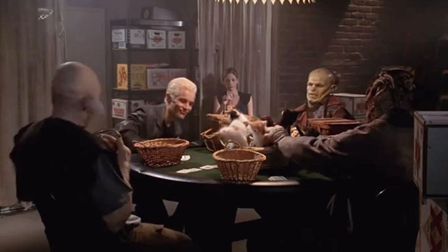 Buffy the Vampire Slayer - Life Serial - Spike James Marsters winning poker game with demons and tabby kitten ante