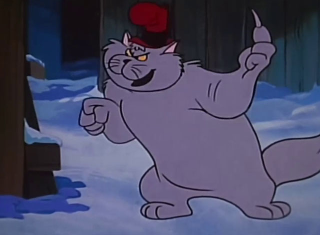 A Christmas Story - cartoon gray Fat Cat with claw unsheathed