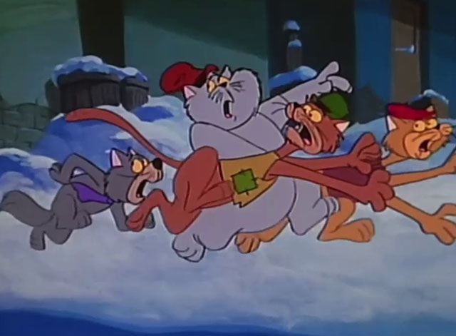 A Christmas Story - cartoon cats running away