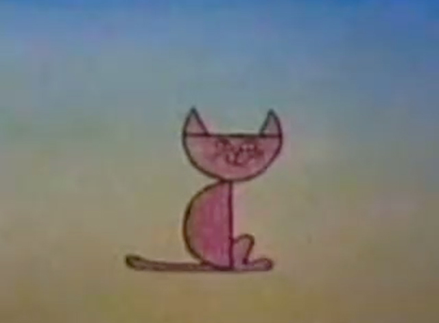Sesame Street - Circles Become Mouse and Cat - pink cat made of divided circle