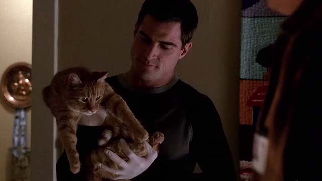 CSI: Crime Scene Investigation - $35K O.B.O. - Nick George Eads holding orange tabby cat