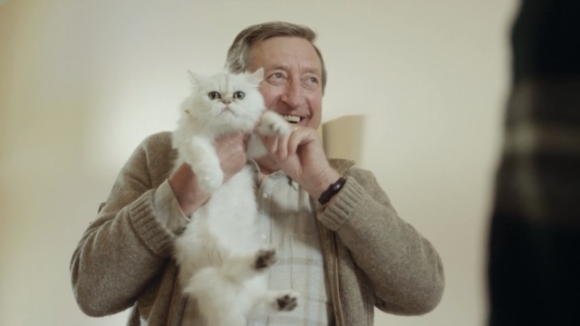 Cuckoo - Grandfather's Cat Tony Philip Jackson with white Persian cat Floxsie