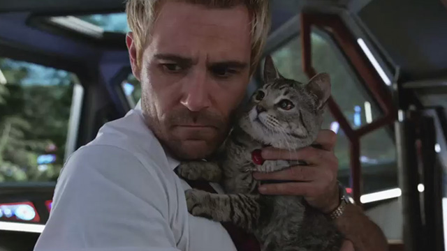DC's Legends of Tomorrow - Legends of To Meow Meow - Zari as a tabby cat with Constantine Matt Ryan