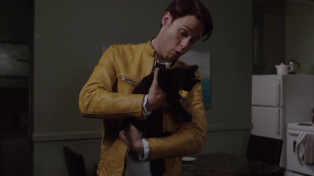 Dirk Gently's Holistic Detective Agency - Horizons - Dirk Gently Samual Barnett holding black kitten