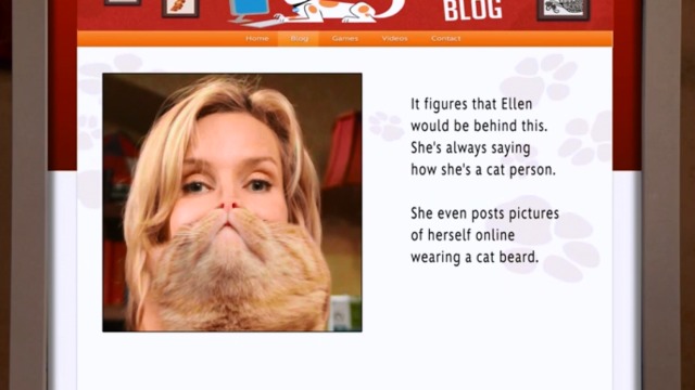 Dog With a Blog - Love Ty-Angle - Ellen with a cat beard