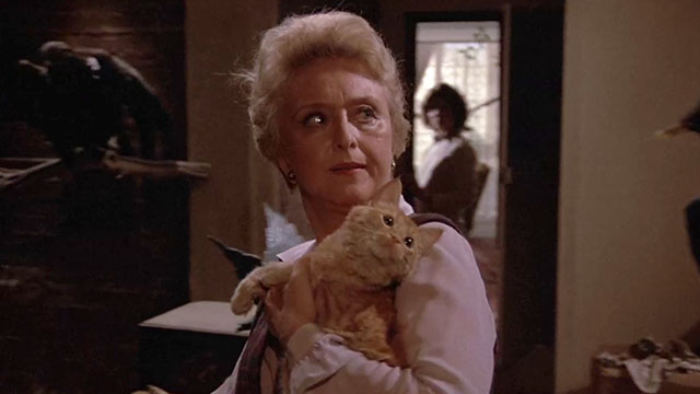 Fantasy Island - Beachcomber / The Last Whodunnit - Evelyn Judith Chapman with Mabel Celeste Holm holding ginger tabby cat Hercule looking at stuffed bird