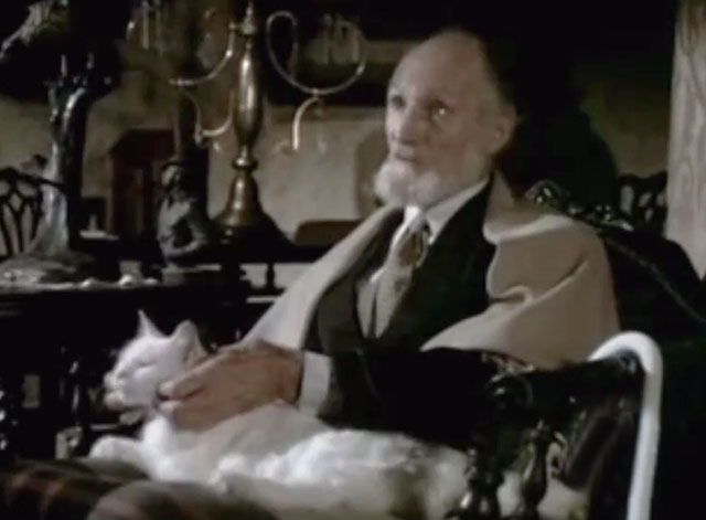 Harry O - The Acolyte - Roger Hastings Peter Brocco in wheelchair petting white cat