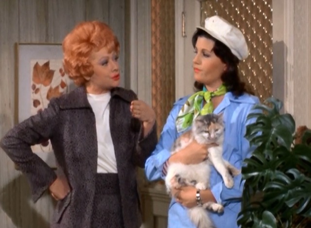 Here's Lucy - Lucy is N.G. as an R.N. - Lucille Ball scolding Lucie Arnaz with calico cat Harry