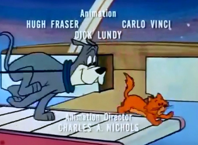 The Jetsons - closing credits Astro chasing cat on treadmill