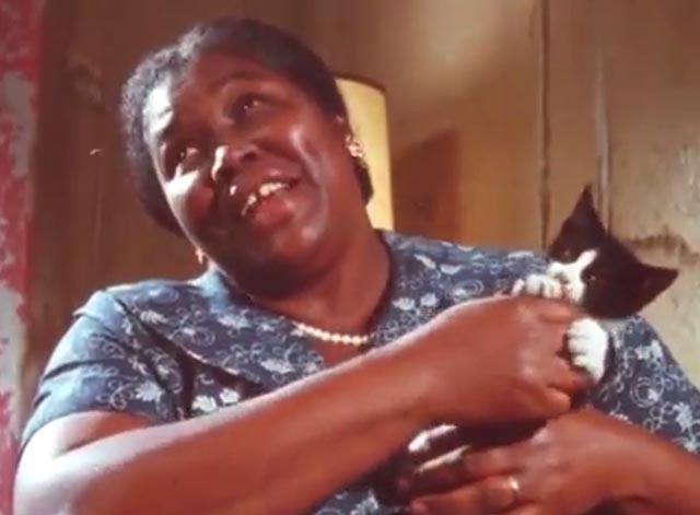 J.T. - Mama Meley Theresa Merritt holding tuxedo kitten