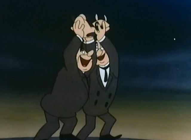 Kimba the White Lion - men run off with Siamese cat