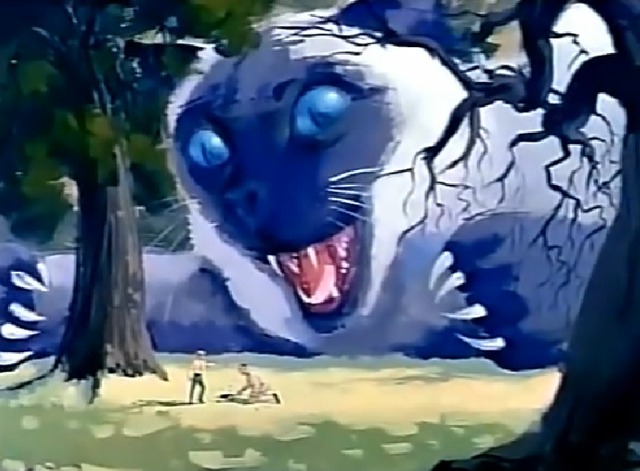 Land of the Giants - The Crash concept art of Siamese cat threatening people