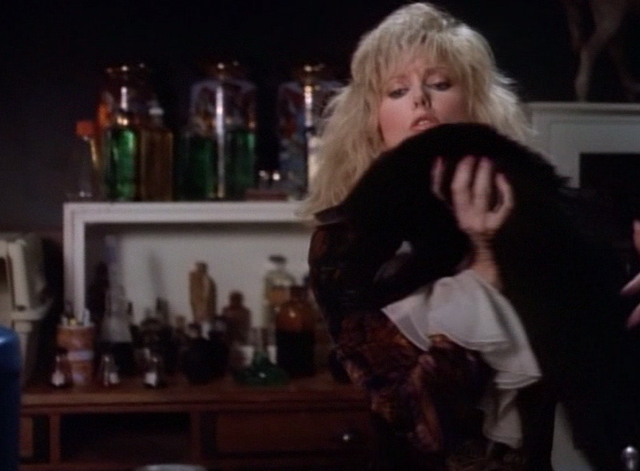 Lois and Clark - Pheromone, My Lovely - Miranda Morgan Fairchild picking up black cat