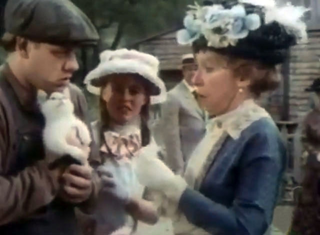 The Magical World of Disney - The Adventures of Pollyanna - Patsy Kensit with Tom James J. Collins holding white and black kitten Charles with Miss Best Anne Haney