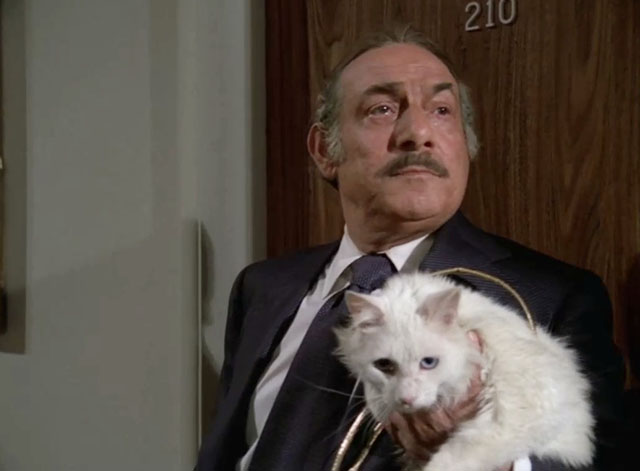 Mission: Impossible - Imitation - Gerald Carter Jack Bernardo holding longhair white cat outside door