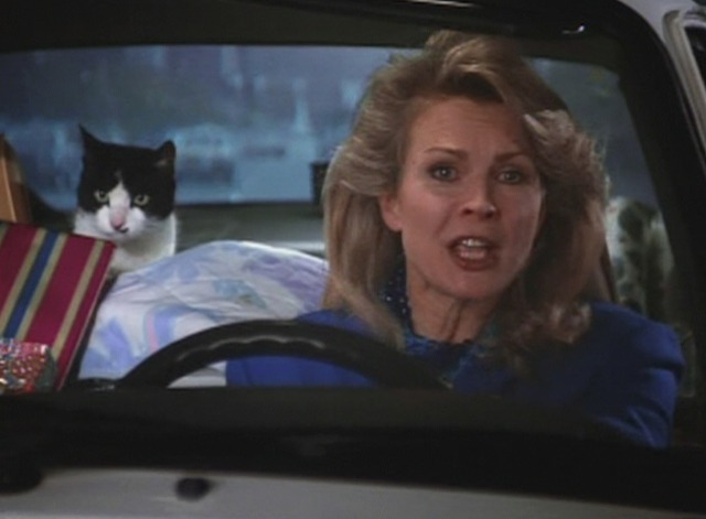 Murphy Brown - Sox and the Single Girl - Socks the cat with Murphy Brown in her car