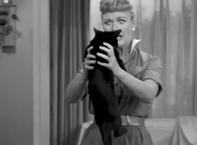 Our Miss Brooks - Big Ears - Miss Brooks Eve Arden looking shocked at black cat