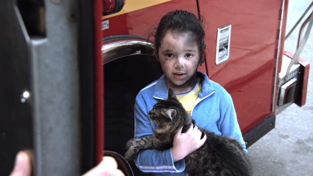 Rescue Me - Guts - little girl Mackenzie Connolly with tabby cat in arms