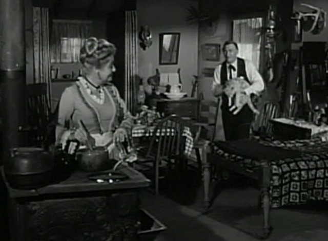 The Rifleman - Guilty Conscience - Micah holding ginger tabby cat in background