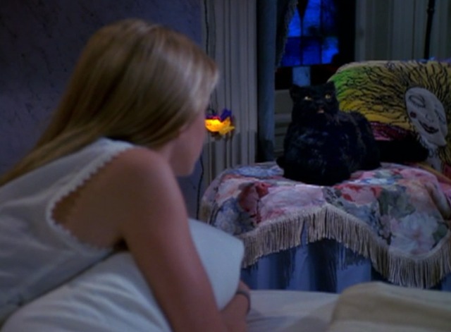 Sabrina the Teenage Witch - Pilot - animatronic black cat Salem sitting by bed