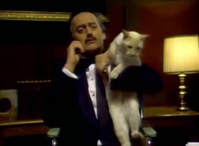 SCTV - The Godfather - Guy Caballero Joe Flaherty with white cat in arms