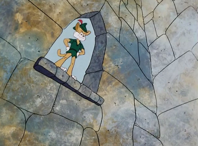 The Secret Lives of Waldo Kitty - Robin Cat - ginger and white cartoon tabby cat as Robin Cat