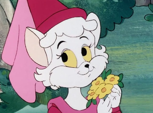 The Secret Lives of Waldo Kitty - Robin Cat - white cartoon cat Maid Felicia