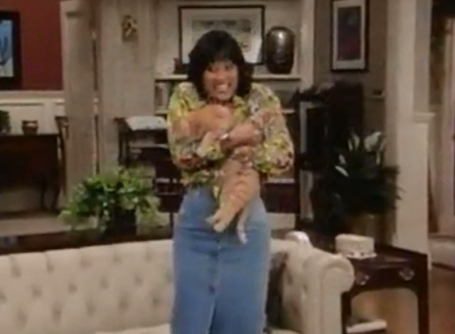 Sister, Sister - Cheater, Cheater - Lisa Jack&eacute;e Harry holding orange tabby cat Little Ray