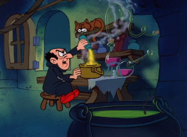 The Smurfs - The Astrosmurf - Gargamel making potion with Azrael cat