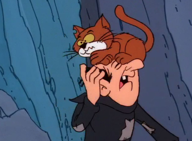 The Smurfs - The Astrosmurf - Azrael cat clinging to Gargamel's head