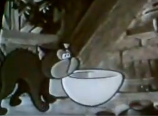 The Smurfs - Azrael cat in black and white cartoon