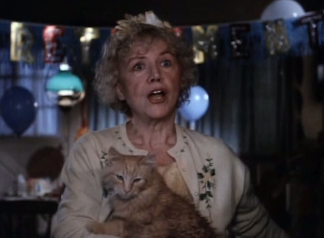 Tales From the Crypt - Collection Completed - Anita Audra Lindley holding orange tabby cat Mew Mew and looking surprised