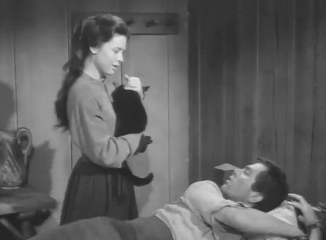 Tate - Quiet After the Storm - Amy Cathy O'Donnell holding Mr. Black Cat with Coley Hampton Fancher