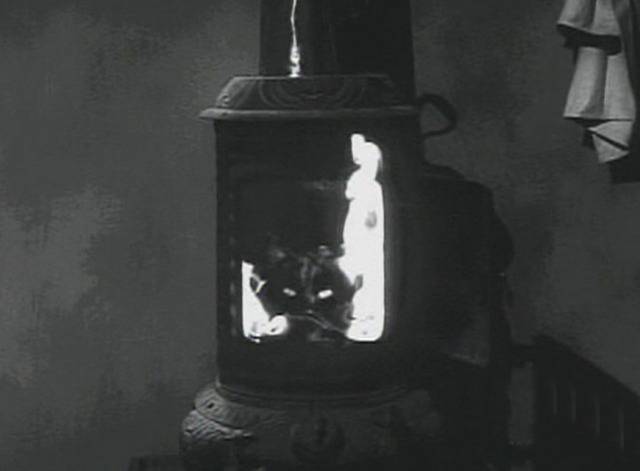 Thriller - La Strega black cat's face in fire