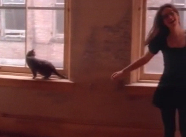 Stay (I Miss You) - Lisa Loeb - gray and white cat on windowsill near Lisa Loeb