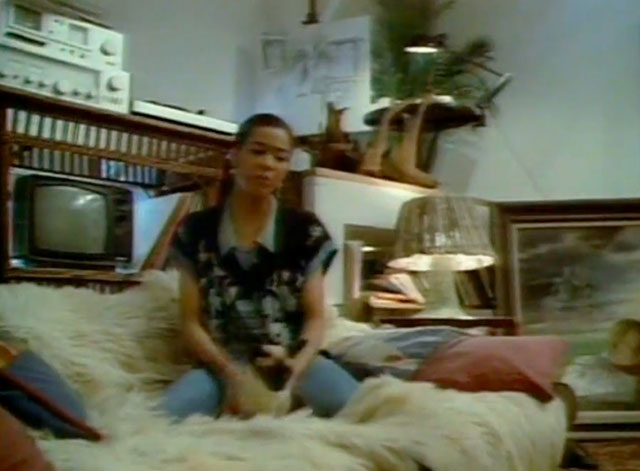 Why Me - Irene Cara - on couch with Siamese cat