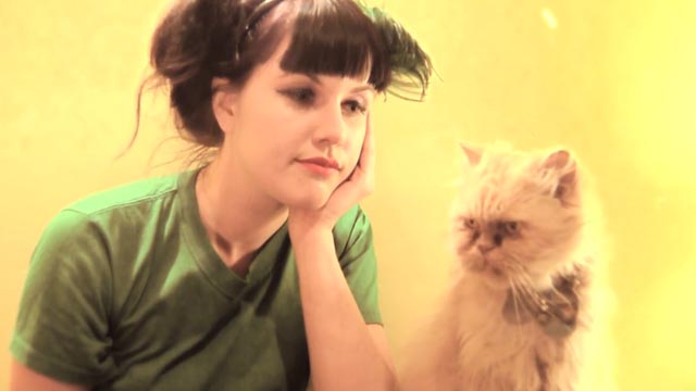 Yulia - Princess Chelsea - with orange Persian cat Winston